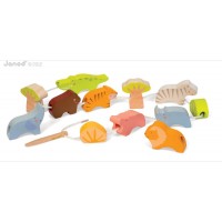 Шнурок для нанизывания "Саванна", 12 шт. Janod