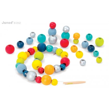 Шнурок для нанизывания "Бусы" Janod