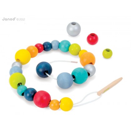 Шнурок для нанизывания "Бусы", 24 шт. Janod