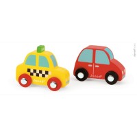 Набор "Желтое такси и красный автомобиль" Janod