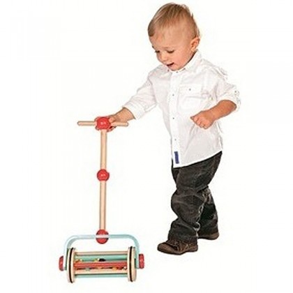 Каталка с ручкой "Толкай-вези" Janod