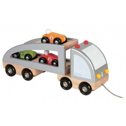 Каталка "Грузовик с машинками"  Janod