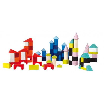 Конструктор "Разноцветные блоки", 100 шт. Janod