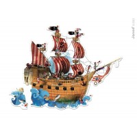 Пазл напольный "Пиратский корабль", 39 эл. Janod