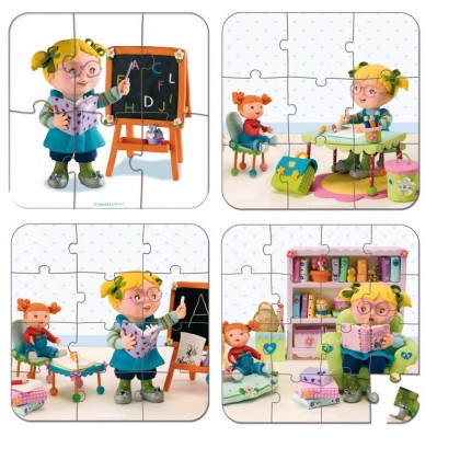 Пазл "Я - учитель", 4 в 1 Janod