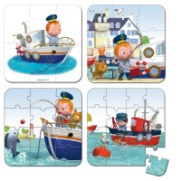 Пазл "Я - капитан", 4 в 1 Janod