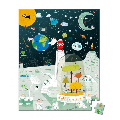 Пазл 100 эл. "Космическая миссия" Janod