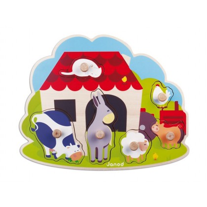 Пазл для малышей "Ферма" Janod