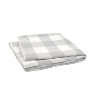 Байковый плед Jollein 100х150 см, цвет Check grey