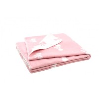Байковый плед Jollein 100х150 см, цвет Bow pink