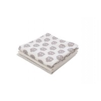 Комплект фланелевых пеленок Owl grey 70х70 см, 3 шт Jollein