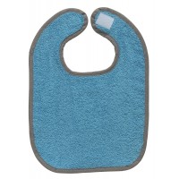 Махровый нагрудник Jollein аква/серый