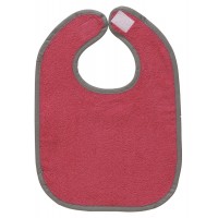 Махровый нагрудник Jollein фуксия/серый