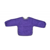 Махровый нагрудник с рукавами Jollein фиолетовый/серый
