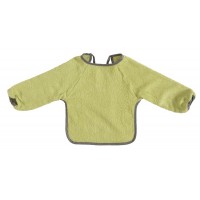 Махровый нагрудник с рукавами Jollein лайм/серый