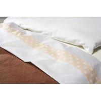 Комплект: простыня 120х150 см и наволочка 40х60 см, расцветка горох экрю Jollein