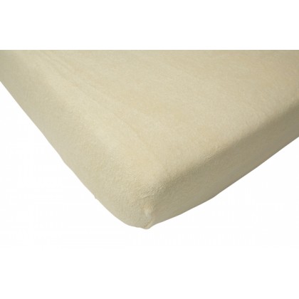 Махровая простыня на резинке Jollein 75х150 см, цвет ванильный
