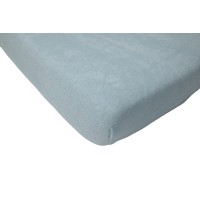 Махровая простыня на резинке Jollein 75х150 см, цвет светло-голубой