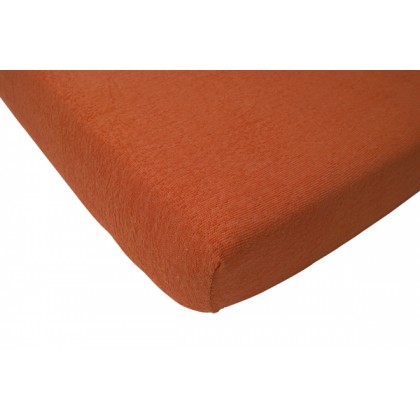 Махровая простыня на резинке Jollein 60х120 см, цвет рыжий