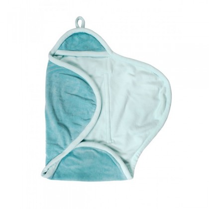 Флисовое одеяло-конверт на липучке Jollein, цвет нефритовый