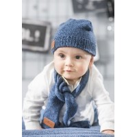 Шапочка для новорожденного Jollein, цвет Синий меланж