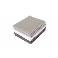 Комплект многоцелевых пеленок Jollein Серый/антрацит/белый  70х70 см, 6 шт (муслин)