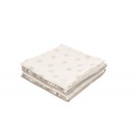 Комплект многоцелевых пеленок Jollein Starfish sand 70х70 см, 6 шт  (муслин)