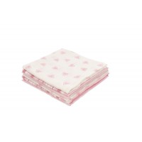 Комплект многоцелевых пеленок Jollein Hearts pink 70х70 см, 6 шт (муслин)