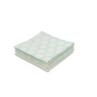 Комплект многоцелевых пеленок Jollein Owl mint 70х70 см, 6 шт  (муслин)