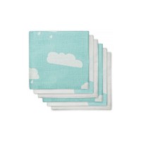 Комплект из 6 муслиновых пеленок Jollein "Нефритовые облака" (70х70 см)