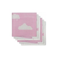 Комплект из 6 муслиновых пеленок Jollein "Розовые облака" (70х70 см)