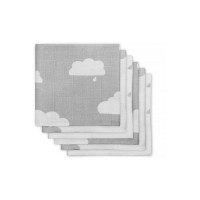 Комплект из 6 муслиновых пеленок Jollein "Серые облака" (70х70 см)