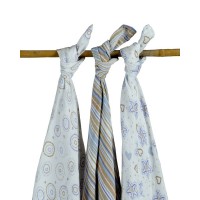 Комплект муслиновых пеленок Jollein 115х115 см Star boy, 3 шт