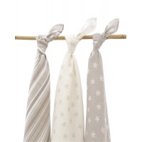 Комплект муслиновых пеленок Jollein 115х115 см Starfish sand, 3 шт