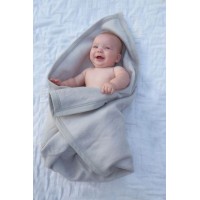 Байковый плед Jollein 75х100 см, цвет светло-серый