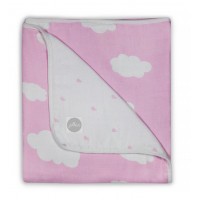 Муслиновое одеяло Jollein Розовые облака (120х120)