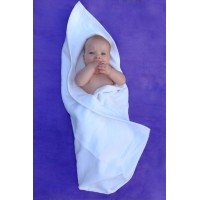 Байковый плед Jollein 75х100 см, цвет белый