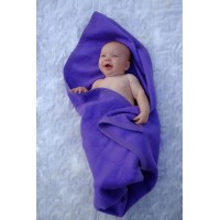 Байковый плед Jollein 75х100 см, цвет фиолетовый