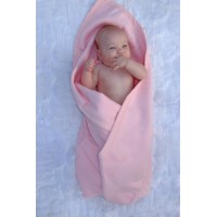 Байковый плед Jollein 100х150 см, цвет светло-розовый