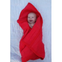 Байковый плед Jollein 100х150 см, цвет красный