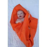 Байковый плед Jollein 75х100 см, цвет рыжий