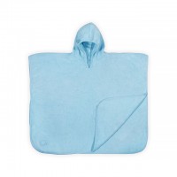 Махровое полотенце-пончо с капюшоном Jollein 60х70 см, цвет голубой