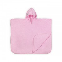 Махровое полотенце-пончо с капюшоном Jollein 60х70 см, цвет розовый