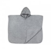 Махровое полотенце-пончо с капюшоном Jollein 60х70 см, цвет серый