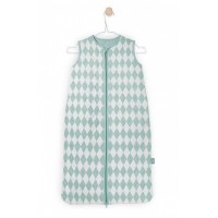 Утепленный спальный мешок Jollein "Зеленые ромбы" (90 см)