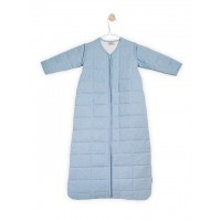 Утепленный спальный мешок Jollein со съемными рукавами Blue melee (90 см)