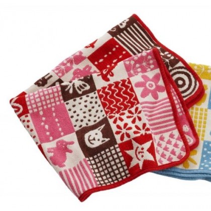 Одеяло-плед Klippan "Мозаика" 70х90 см Розовое 