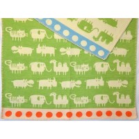 Байковый плед Klippan 70х90 см "Африка" салатовый