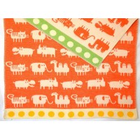 Байковый плед Klippan 70х90 см "Африка" оранжевый