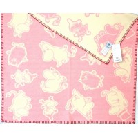 Байковый плед Klippan 70х90 см "Муми-Тролли" нежно-розовый